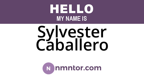 Sylvester Caballero