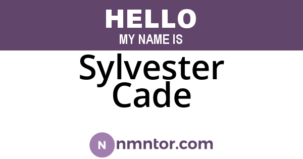 Sylvester Cade