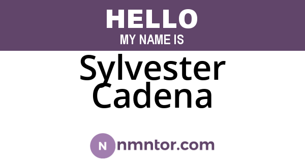 Sylvester Cadena