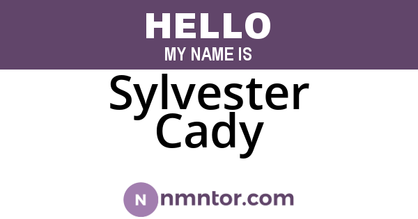 Sylvester Cady