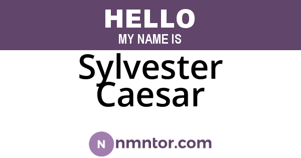 Sylvester Caesar