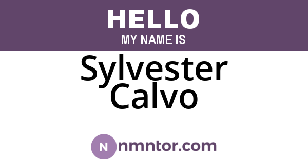 Sylvester Calvo