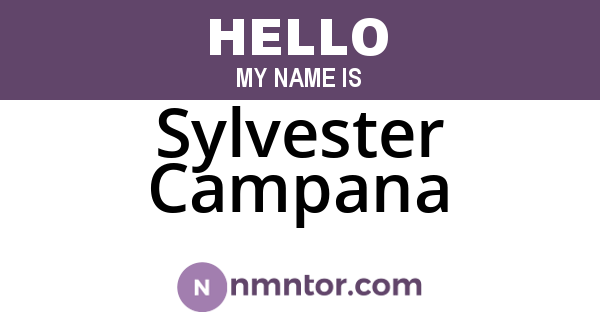 Sylvester Campana