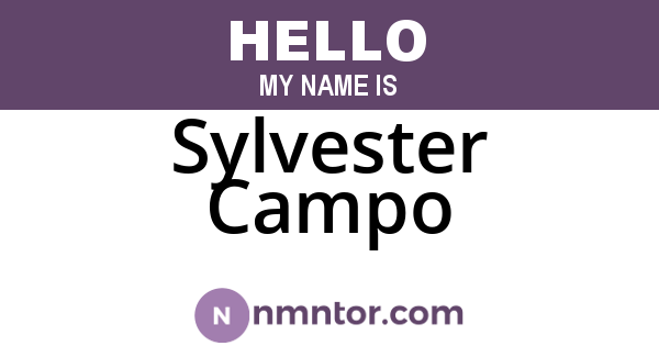 Sylvester Campo
