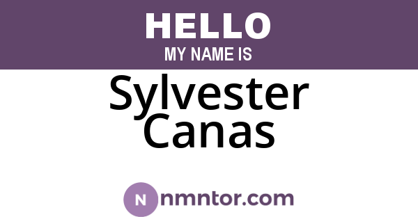 Sylvester Canas