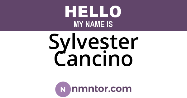 Sylvester Cancino