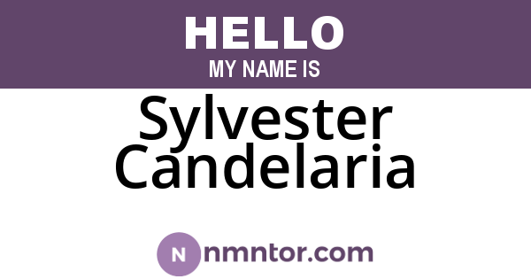 Sylvester Candelaria