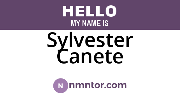 Sylvester Canete