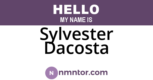 Sylvester Dacosta