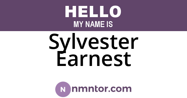 Sylvester Earnest
