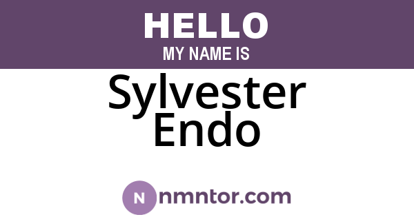 Sylvester Endo