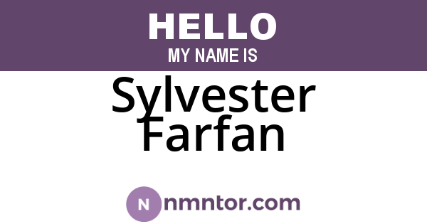 Sylvester Farfan
