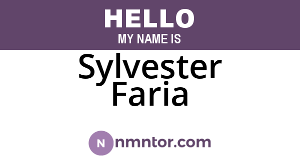 Sylvester Faria