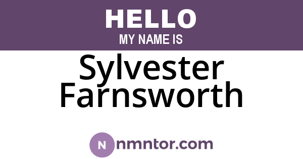Sylvester Farnsworth