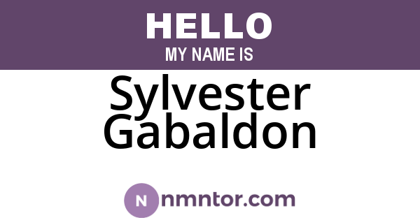 Sylvester Gabaldon