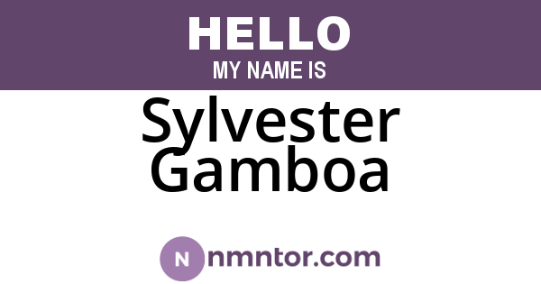 Sylvester Gamboa