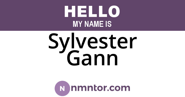 Sylvester Gann
