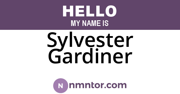 Sylvester Gardiner