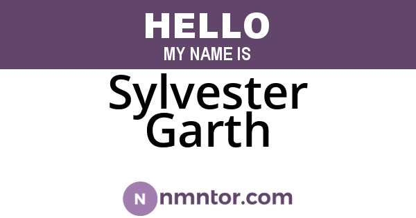 Sylvester Garth