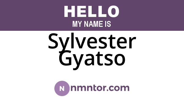 Sylvester Gyatso