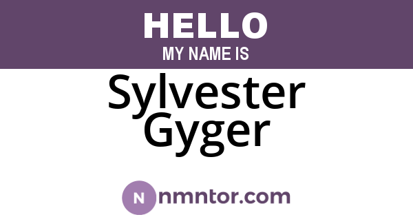 Sylvester Gyger