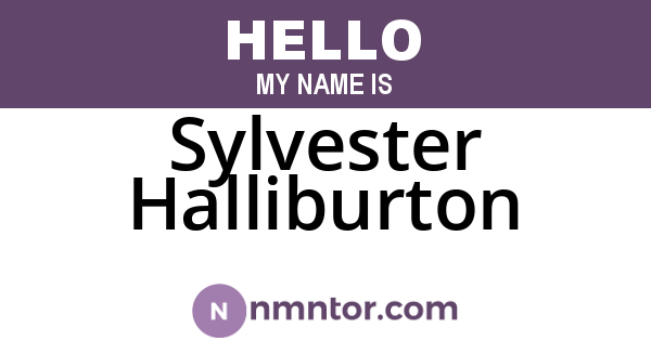 Sylvester Halliburton