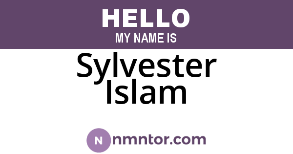 Sylvester Islam