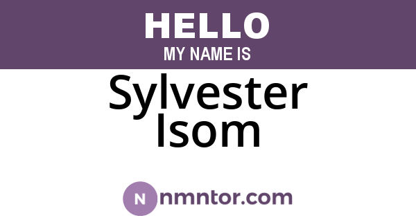 Sylvester Isom
