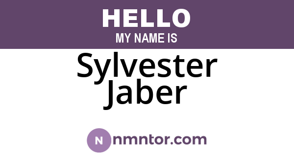 Sylvester Jaber