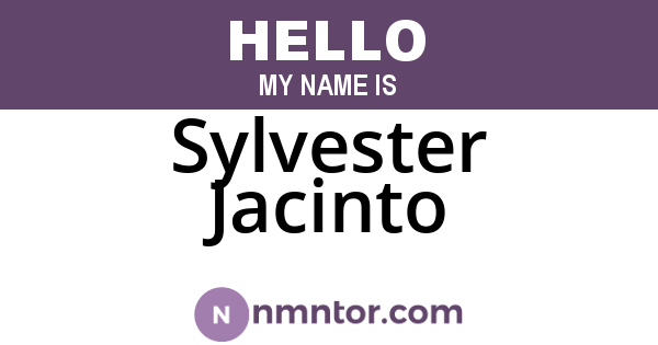 Sylvester Jacinto