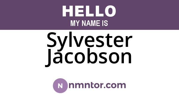 Sylvester Jacobson