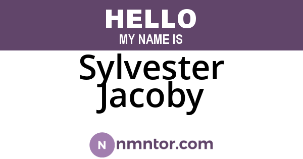 Sylvester Jacoby
