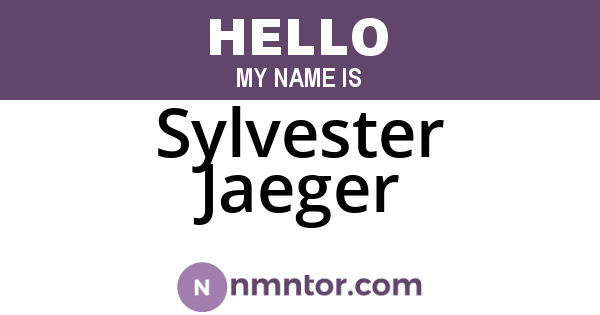 Sylvester Jaeger