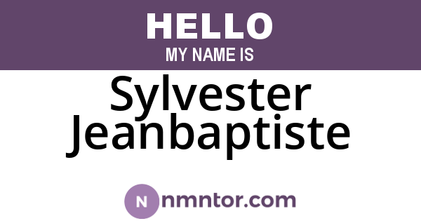 Sylvester Jeanbaptiste