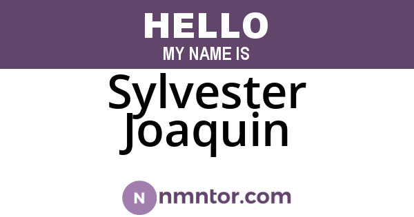 Sylvester Joaquin