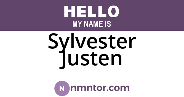 Sylvester Justen
