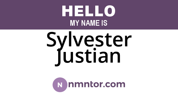 Sylvester Justian