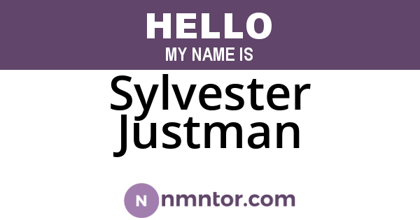 Sylvester Justman