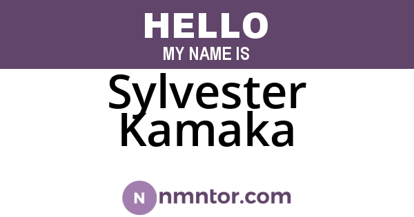 Sylvester Kamaka