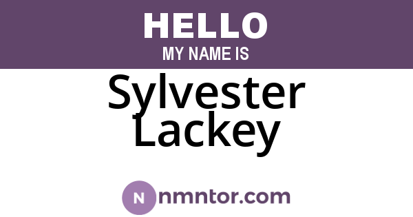 Sylvester Lackey