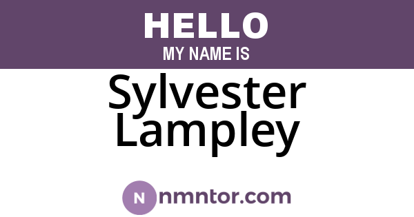 Sylvester Lampley