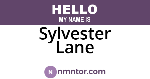 Sylvester Lane