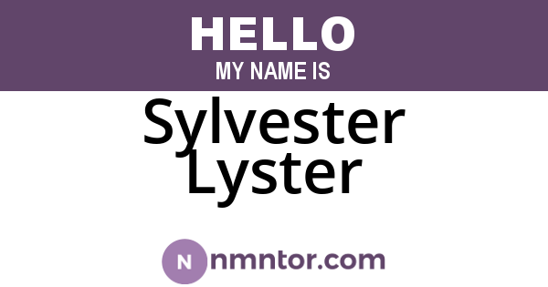 Sylvester Lyster