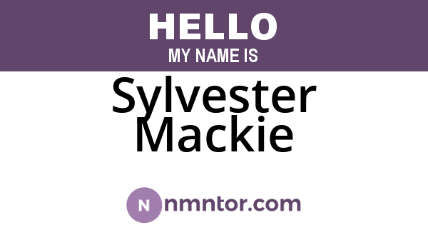 Sylvester Mackie