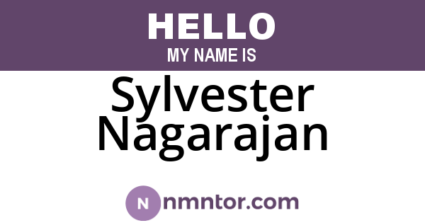Sylvester Nagarajan