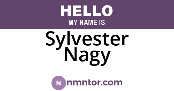 Sylvester Nagy