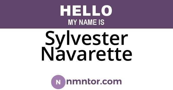 Sylvester Navarette