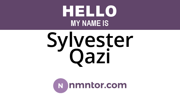 Sylvester Qazi