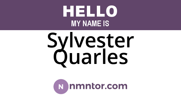 Sylvester Quarles