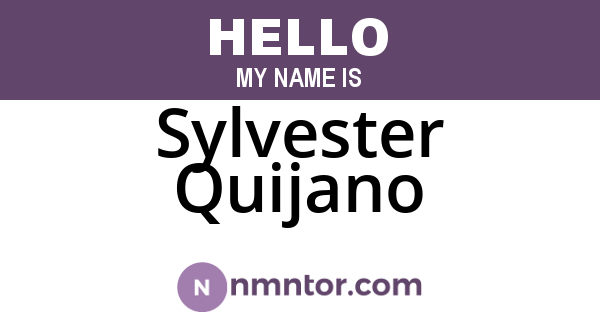 Sylvester Quijano